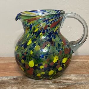 Beautiful Vintage Murano Style Glass Hand Blown in blue, yellow, red and green